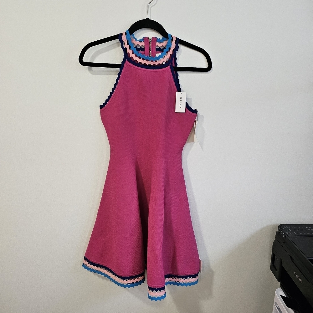 Milly Nwt contrast trim dress